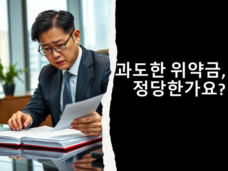 위약금 과다 설정 부당성, 어떻게 판단할까? [판례·법률 기준 총정리]