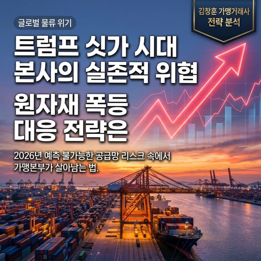 원자재 폭등! 트럼프 싯가 시대, 당신의 가맹계약서는 본사의 파산을 막을 수 있습니까?